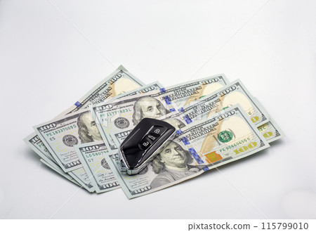 A new proximity key for a car isolated on white. 115799010