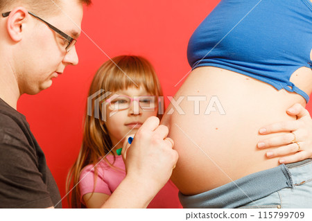 Family expecting new baby 115799709