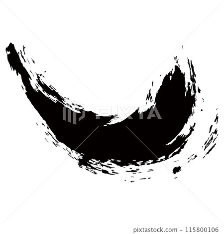 日式材料，用畫筆繪製的線條插圖集，向量 115800106