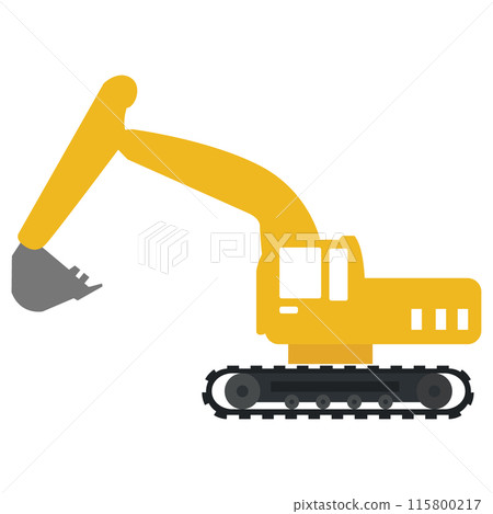 Simple power shovel illustration material vector Simple power shovel illustration material vector 115800217