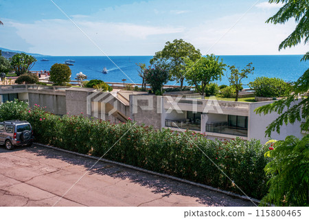 Gardens in Monte Carlo (Monaco Royalty) on the roof of buildings Gardens in Monte Carlo (Monaco Royalty) on the roof of buildings 115800465