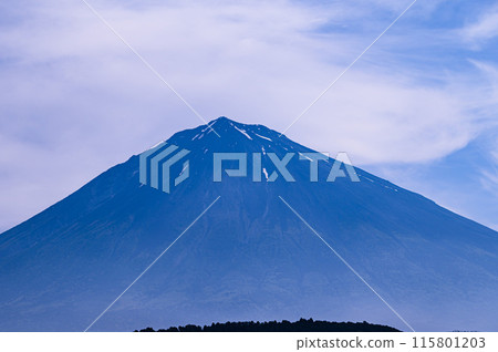 從富士宮市看到的富士山剪影 115801203
