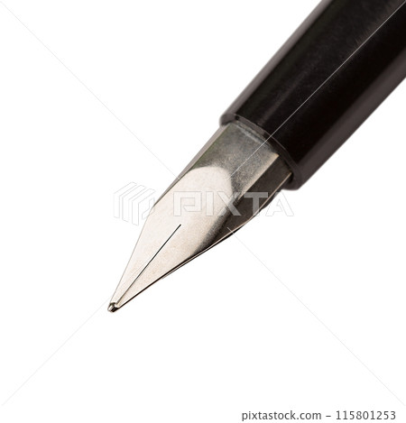 Close up of fountain pen nib 115801253