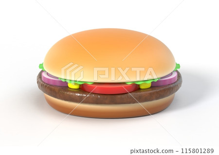 Hamburger isolated on white Hamburger isolated on white 115801289