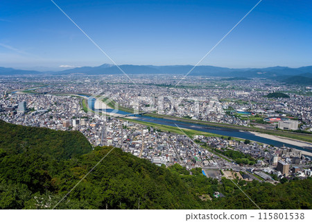 [岐阜金華山纜車]從展望台眺望岐阜市的壯麗景色 115801538