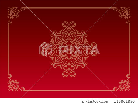 Classic, elegant and gorgeous decorative frame, gradient red Classic, elegant and gorgeous decorative frame, gradient red 115801856