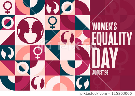 Women's Equality Day. August 26. Holiday concept. Template for background, banner, card, poster with Women's Equality Day. August 26. Holiday concept. Template for background, banner, card, poster with 115803000