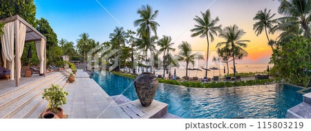 Pool villa in resort in trisara beach in Bang Tao, Phuket, Thailand 115803219