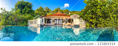 Pool villa in resort in trisara beach in Bang Tao, Phuket, Thailand 115803314