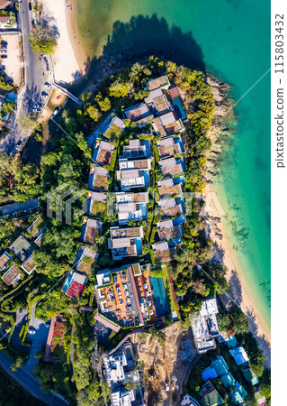 Aerial view of Ao Yon Yai beach in Phuket, Thailand Aerial view of Ao Yon Yai beach in Phuket, Thailand 115803432