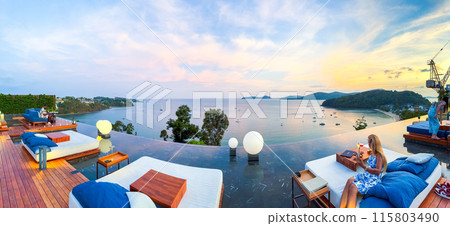 Rooftop bar view in Ao Yon Yai beach in Phuket, Thailand 115803490
