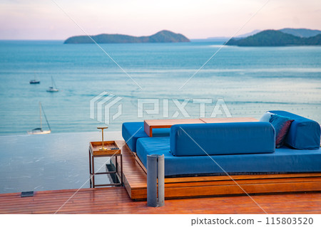 Rooftop bar view in Ao Yon Yai beach in Phuket, Thailand Rooftop bar view in Ao Yon Yai beach in Phuket, Thailand 115803520