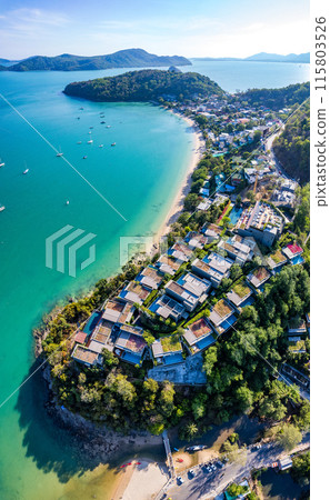 Aerial view of Ao Yon Yai beach in Phuket, Thailand Aerial view of Ao Yon Yai beach in Phuket, Thailand 115803526