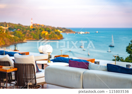 Rooftop bar view in Ao Yon Yai beach in Phuket, Thailand 115803536