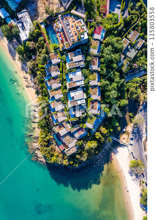 Aerial view of Ao Yon Yai beach in Phuket, Thailand Aerial view of Ao Yon Yai beach in Phuket, Thailand 115803558