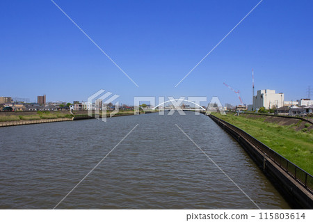 Scenery of Shin-Nakagawa River, Koiwa 115803614