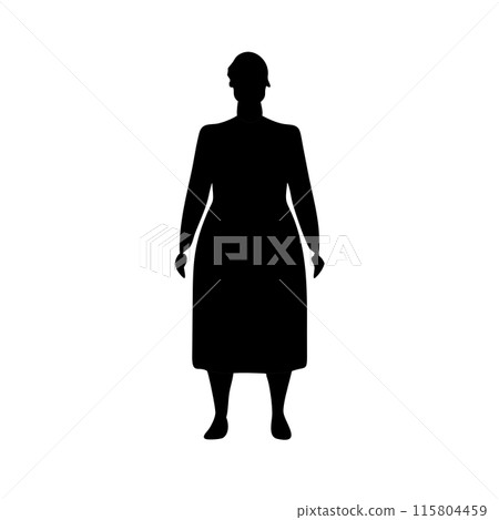 short haired female silhouette short haired female silhouette 115804459