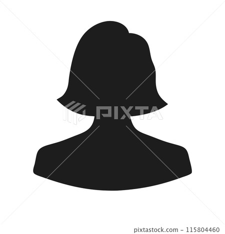 short haired female silhouette short haired female silhouette 115804460