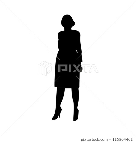 short haired female silhouette short haired female silhouette 115804461