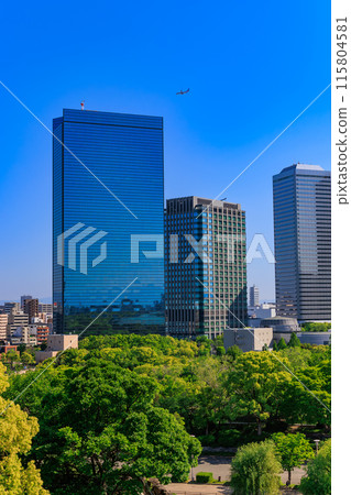 Osaka Business Park seen from Osaka Castle Park, Osaka City, Osaka Prefecture 115804581