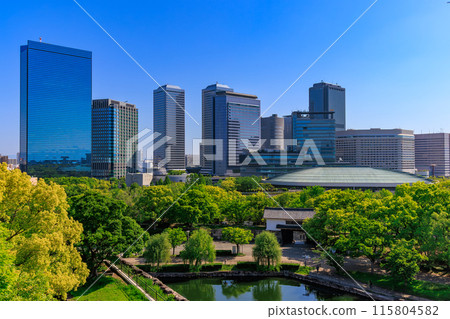 Osaka Business Park seen from Osaka Castle Park, Osaka City, Osaka Prefecture 115804582