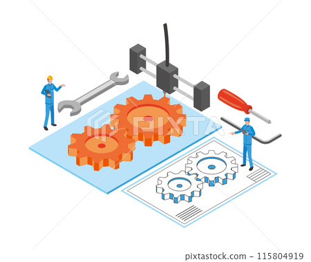 使用 3D 列印機製造機械零件 115804919