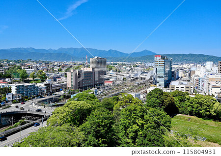 Odawara Castle, view from the castle tower, Odawara city Odawara Castle, view from the castle tower, Odawara city 115804931