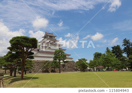 Tsuruga castle in Aizuwakamatsu City, Fukushima Prefecture Tsuruga castle in Aizuwakamatsu City, Fukushima Prefecture 115804943
