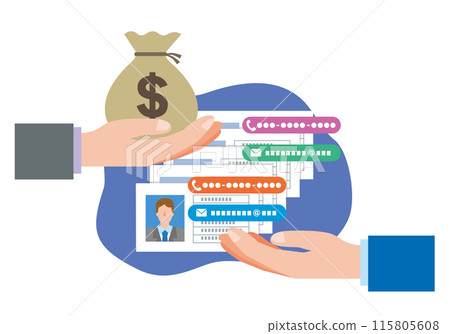 買賣個人資訊的圖像說明 115805608