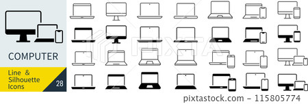 向量計算機圖示集 115805774