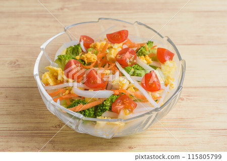 Fresh onion and broccoli salad 115805799