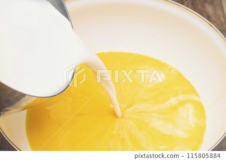 Pudding making process 115805884