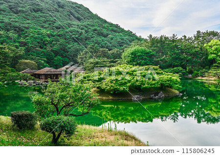 Kagawa Prefecture, Ritsurin Garden, Garden view, Hiraiho Kagawa Prefecture, Ritsurin Garden, Garden view, Hiraiho 115806245