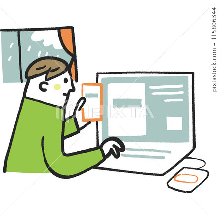 遠端處理數位工作庫存材料的人員 115806344