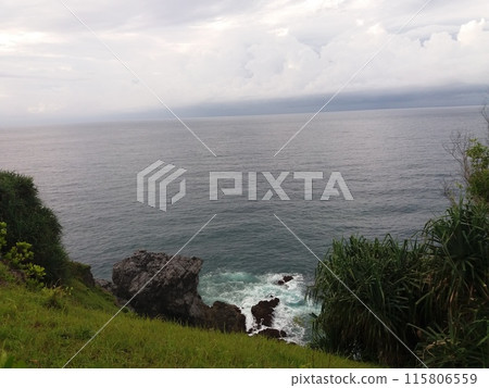 Landscape of sea and mountains 115806559