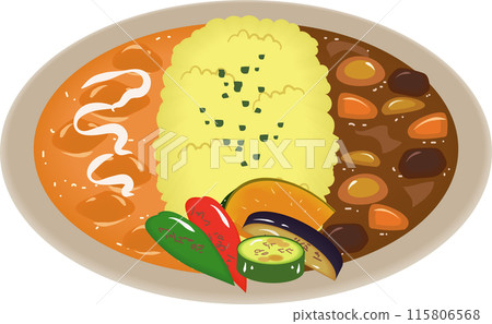 咖哩配夏季蔬菜 115806568