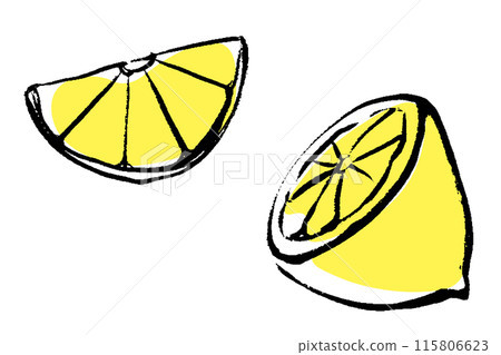 刷觸檸檬插圖集 刷觸檸檬插圖集 115806623