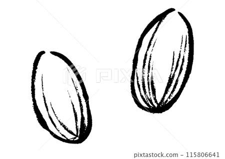 畫筆觸摸杏仁線畫插圖集 畫筆觸摸杏仁線畫插圖集 115806641