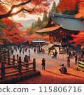 京都賞紅葉的景色 115806716