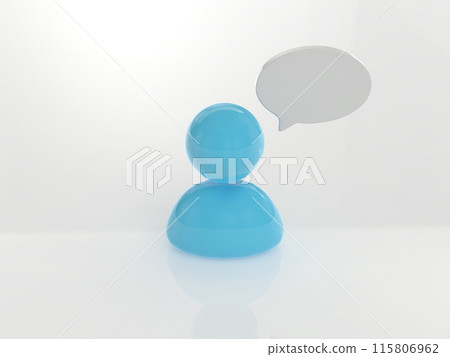 男性意見3D圖示水平3D插圖 115806962