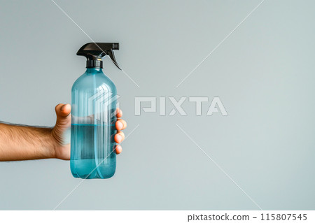 A person is holding a bottle of water A person is holding a bottle of water 115807545