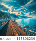 從駕駛座看到的海景 115808239
