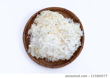 Tremella Mushroom on white background. 115808577