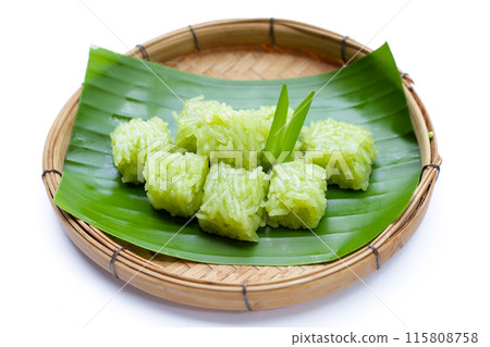 Thai dessert sweet glutinous rice Thai dessert sweet glutinous rice 115808758