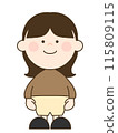 A cute girl with medium length hair 115809115