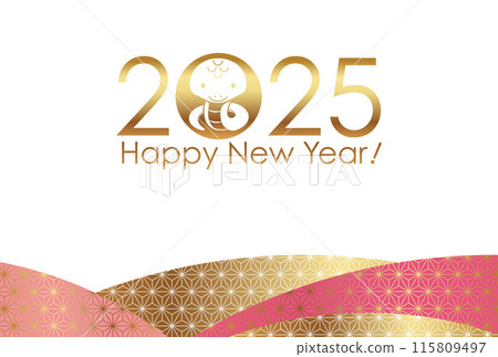 2025蛇年日式新年賀卡模板 115809497