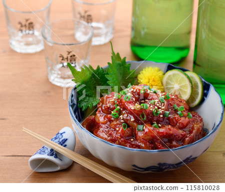 韓國料理魷魚Changja（魷魚Changja）和Chamisul 115810028