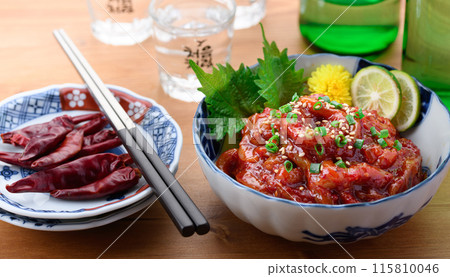Korean food: Squid chanja (ikachanja) and chamisul 115810046