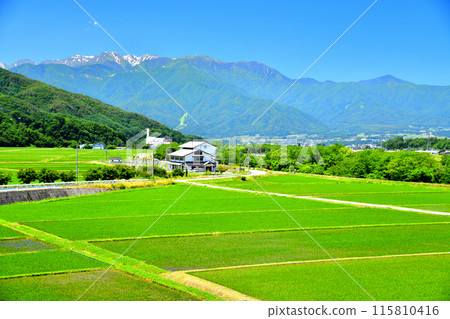從長野縣伊那市高遠町下山田眺望木曾小岳（長野縣伊那市） [2024.6] 115810416
