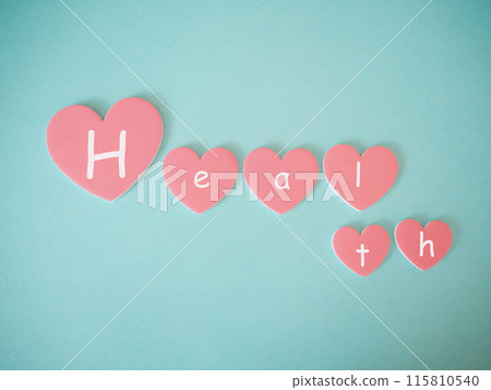 Heart with the word health Heart with the word health 115810540
